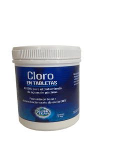 Cloro para Piscina en Tableta Triple Acción de 1 Kg