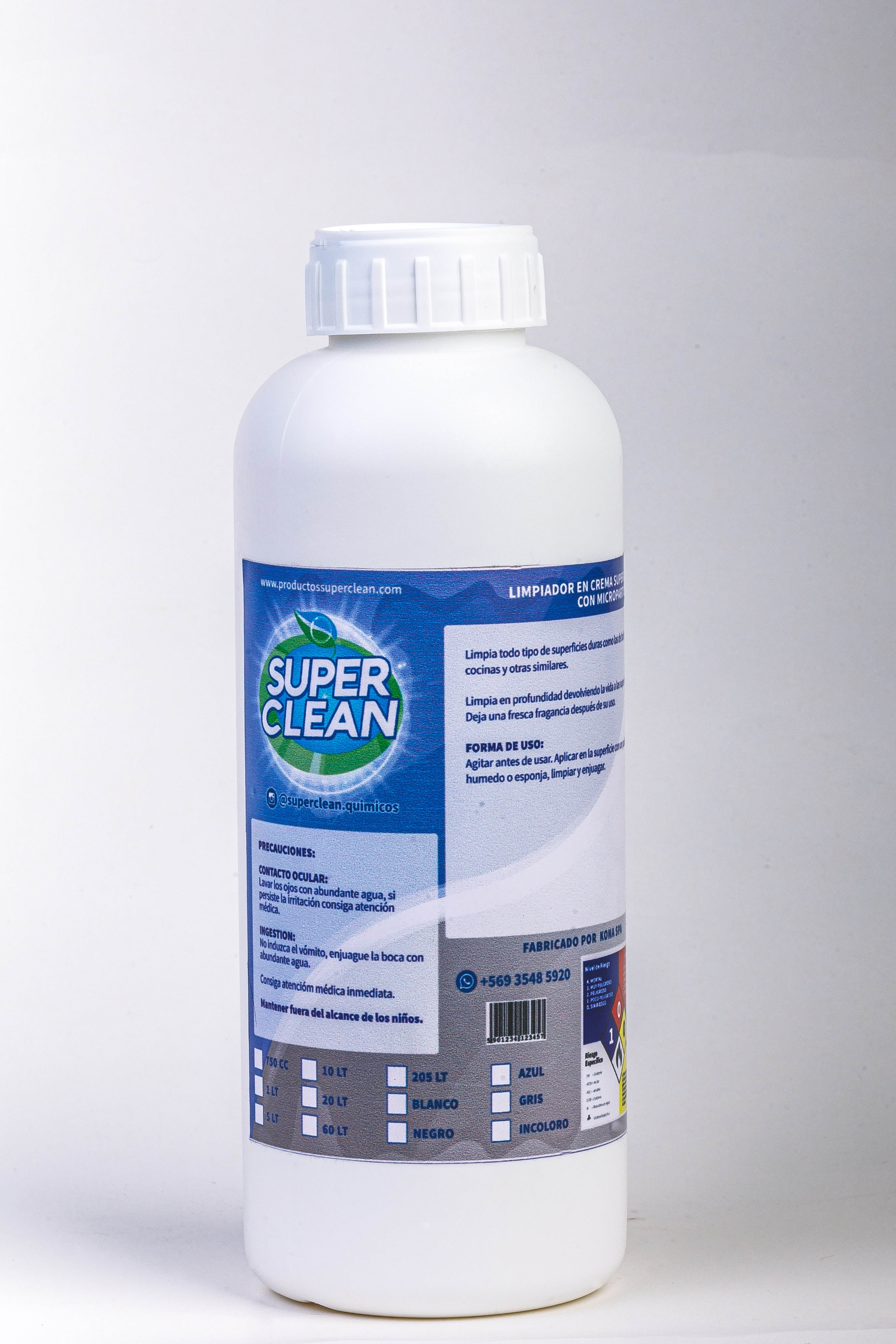 Limpiador en Crema para Superficies Superclean de 1L y 5L