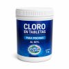 Cloro en tabletas Superclean al 60 por ciento para piscinas en envase de 1 kilogramo