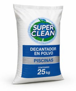 Decantador en polvo Superclean para piscinas en saco blanco de 25 kilogramos