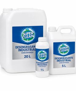 Desengrasante industrial concentrado Superclean en envases de 1, 5 y 20 litros