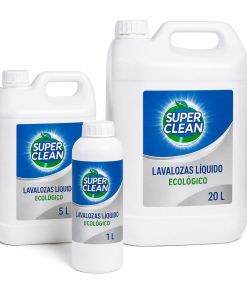 Lavalozas líquido ecológico Superclean en envases de 1, 5 y 20 litros