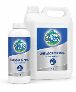 Limpiador en crema Superclean para superficies en envases de 1 y 5 litros