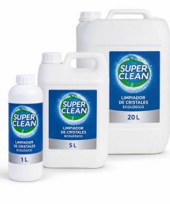 Limpiador de cristales ecológico Superclean en envases de 1, 5 y 20 litros