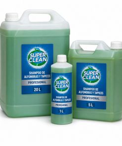 Shampoo profesional Superclean para alfombras y tapices en envases de 1, 5 y 20 litros