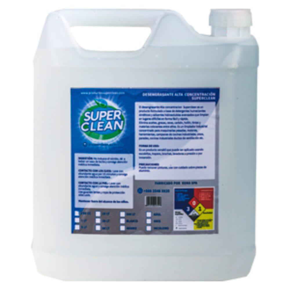 Detergente Espuma Clorada Industrial de 1 L, 5 L y 20 L